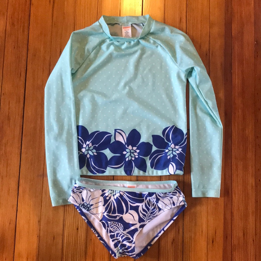 Gymboree rash guard & coordinating bikini bottoms
